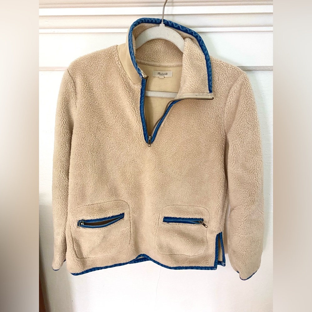 Cream Sherpa Popover Top
